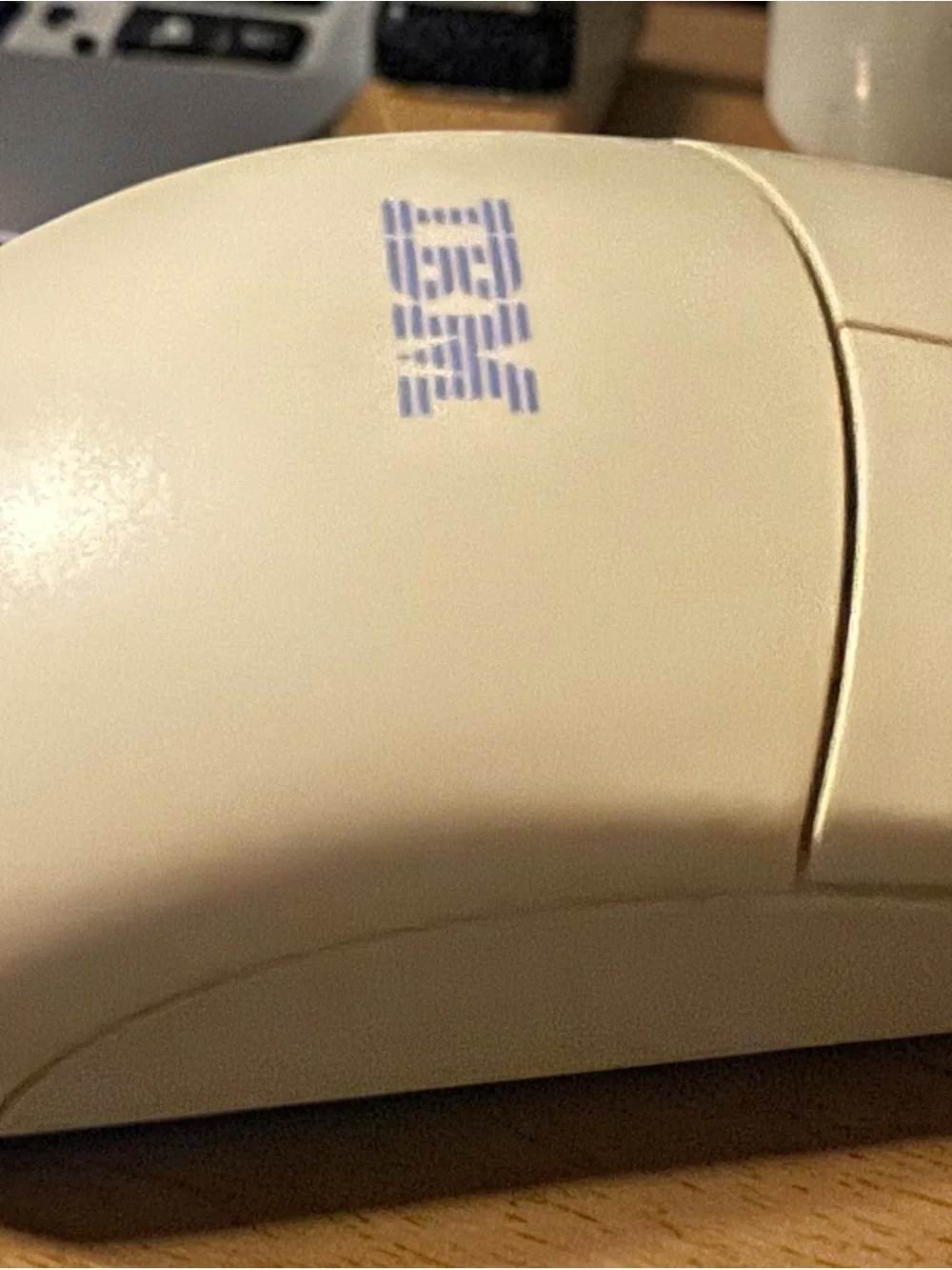 IBM Beige Wired Optical Mouse - Beige